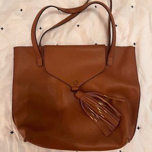 Street Level Brown Suede Tote Bag
